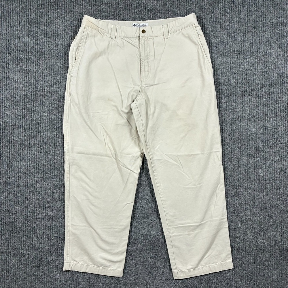 Columbia Mens Cargo Pants Size 36x30 Beige Utility Outdoor Hiking Mid Rise